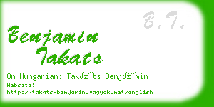 benjamin takats business card